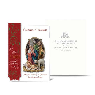 Bethlehem Christmas Card With Drummer Boy and Shepherd 10-Pack