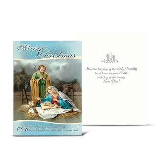 Christmas Nativity with Stable Card 10-Pack