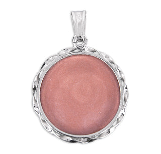 Pink Sterling Silver Sacred Heart Cameo Medal