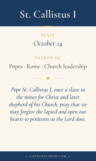 St. Callistus I Holy Cards