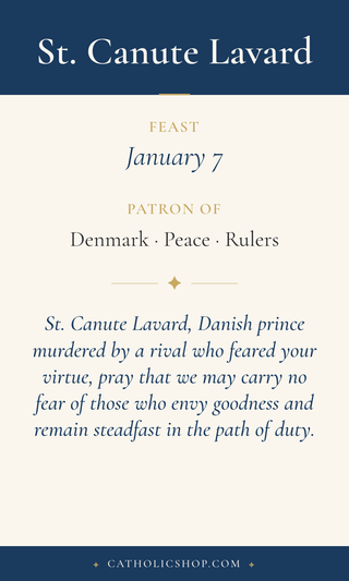 St. Canute Lavard Holy Cards
