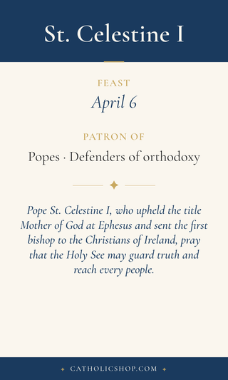 St. Celestine I Holy Cards