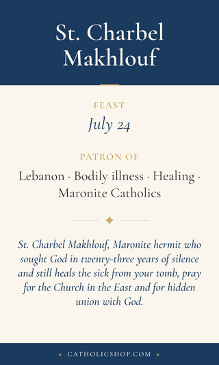 St. Charbel Makhlouf Holy Cards