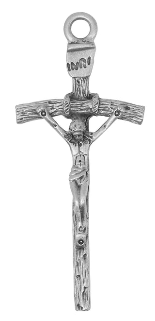 Pewter Papal Crucifix Pendant