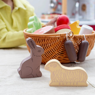 Holy Saturday Easter Basket Blessing Wooden Play Food Set- Mini Catholic Kitchen