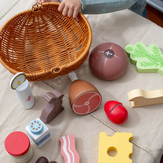 Holy Saturday Easter Basket Blessing Wooden Play Food Set- Mini Catholic Kitchen