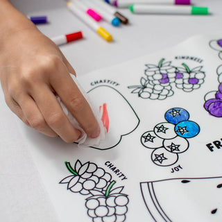 Fruits of the Spirit Washable Silicone Coloring Placemat