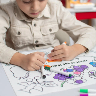 Fruits of the Spirit Washable Silicone Coloring Placemat