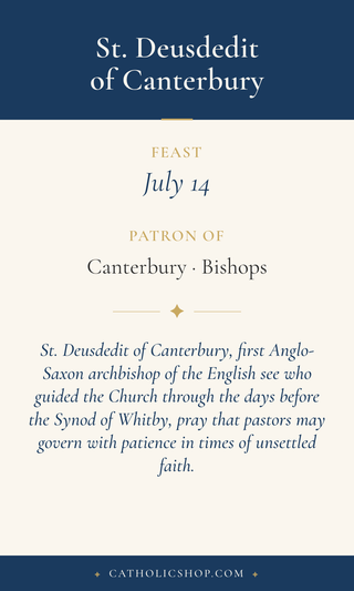 St. Deusdedit of Canterbury Holy Cards
