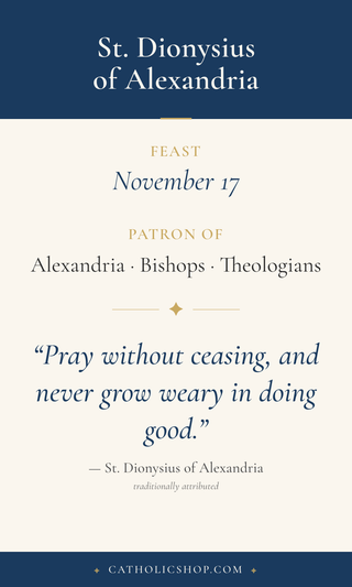 St. Dionysius of Alexandria Holy Cards