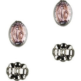 Sterling Silver Post Miraculous Earrings