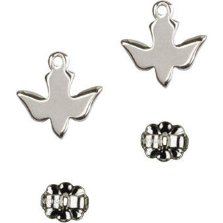 Sterling Silver Post Holy Spirit Earrings