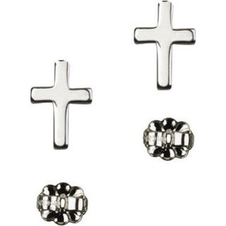 Sterling Silver Cross Post Earrings