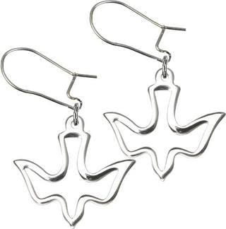Sterling Silver Dangle Holy Spirit Earrings