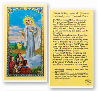 25-Pack - Prayer To Our Lady Of Medjugorje Holy Card