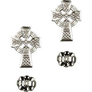Sterling Silver Post Celtic Cross Earrings