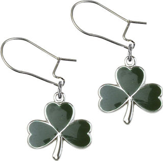 Sterling Silver Dangle Shamrock Earrings