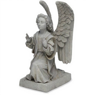 Angel Gabriel from the Annunciation Statue - 8-inch — Limestone finish