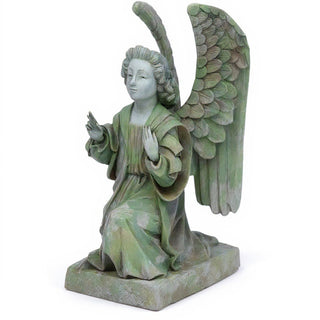 Angel Gabriel from the Annunciation Statue - 8-inch — Mossy Green finish
