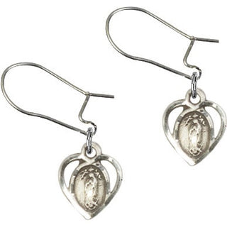 Sterling Silver Dangle Our Lady of la Salette Earrings
