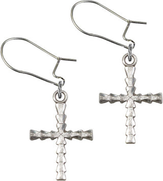 Sterling Silver Dangle Cross Earrings