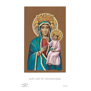 100-Pack - Our Lady Of Czestochowa Holy Card