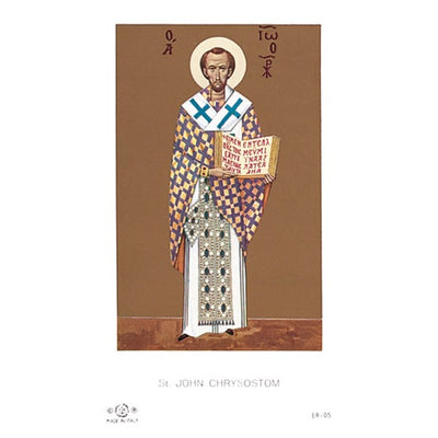 100-Pack - St John Chrysostom Holy Card