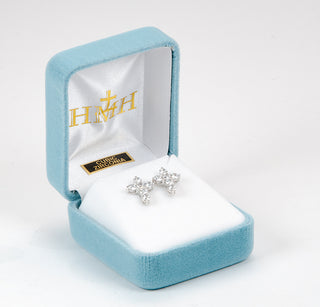 1/2-inch Sterling Zircon Earrings