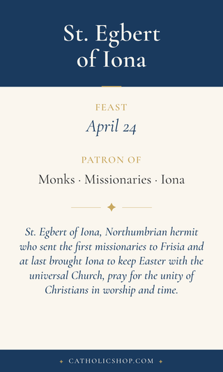 St. Egbert of Iona Holy Cards