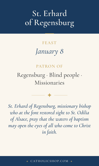 St. Erhard of Regensburg Holy Cards
