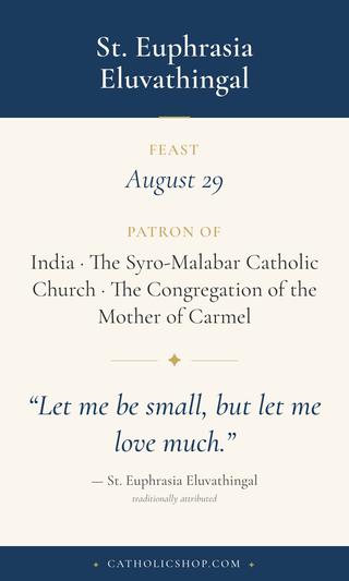 St. Euphrasia Eluvathingal Holy Cards