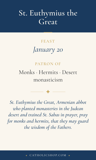 St. Euthymius the Great Holy Cards