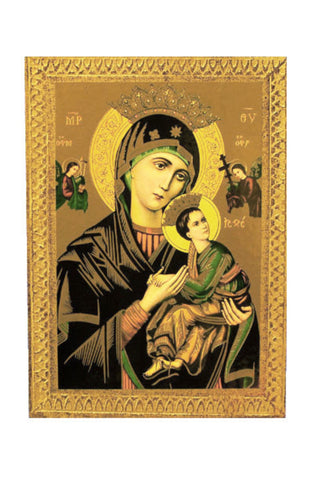 Perpetual Help Florentine Plaque 5x7"