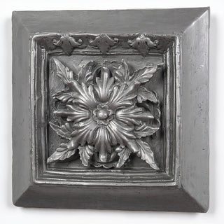Seville Leaf Plaque Wall Plaque - 13-inch — Aged Silver finish
