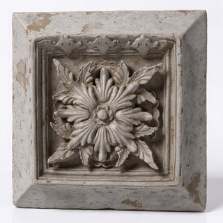 Seville Leaf Plaque Wall Plaque - 13-inch — Antique Stone finish