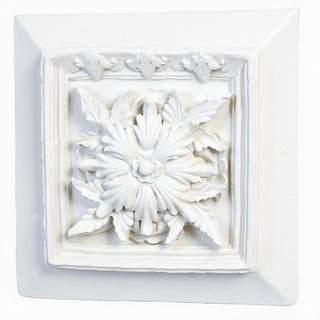 Seville Leaf Plaque Wall Plaque - 13-inch — Flat White finish