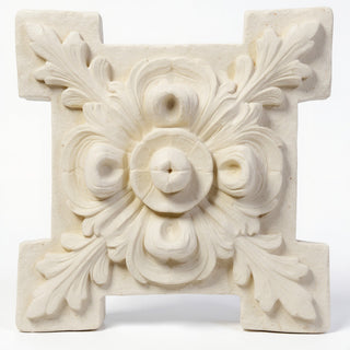 Rosette Fragment Wall Fragment — Antique White finish