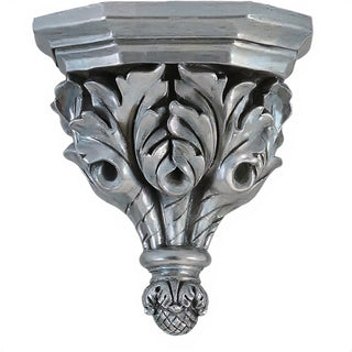 Oak Leaf Bracket - 14-inch — Antique Silver finish