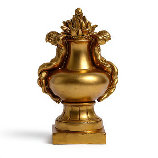 Cherub Siren Urn Planter - 14-inch — Antique Gold finish
