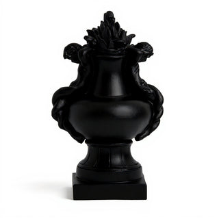 Cherub Siren Urn Planter - 14-inch — Flat Black finish