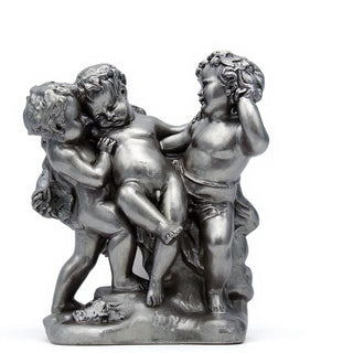 Franciscan Cherubs Statue - 23-inch — Aged Silver finish