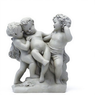 Franciscan Cherubs Statue - 23-inch — Limestone finish