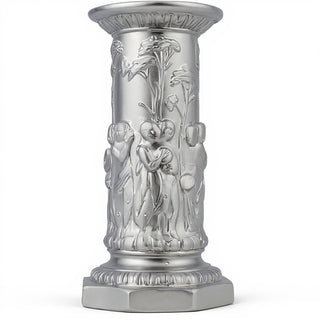 Musical Cherubs Pedestal - 22-inch — Silver finish