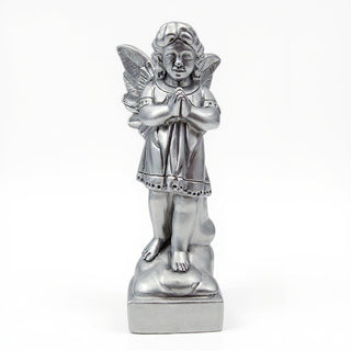 Overseeing Angel Statue - 18.5-inch — Silver finish