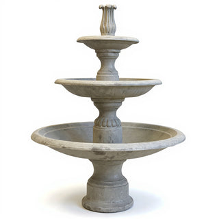 Balustrade III Tier Fountain - 68-inch — Antique Stone finish