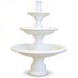 Balustrade III Tier Fountain - 68-inch — Flat White finish