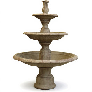 Balustrade III Tier Fountain - 68-inch — Gothic Stone finish