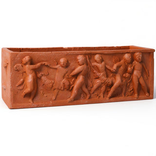 Rectangular Cherub Planter — Metro finish