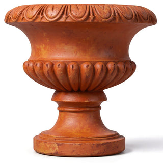 Egg and Dart Round Urn Planter - 14-inch — Metro finish