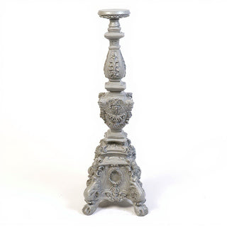 Ornate Candleholder - 33-inch — Antique Stone finish